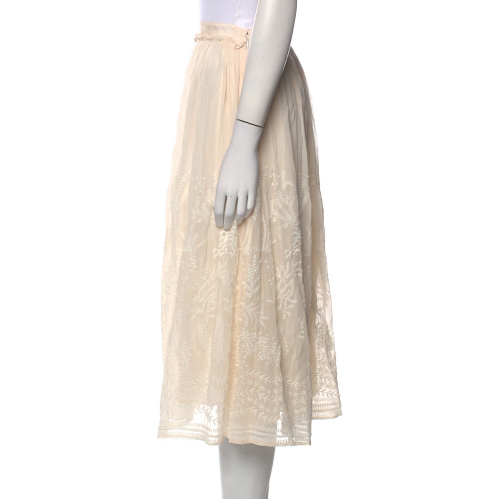 Vanessa Bruno voile embroidered skirt